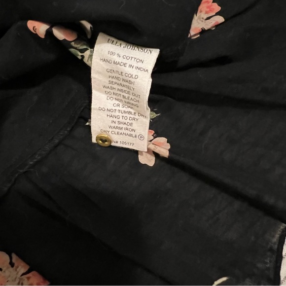 Ulla Johnson Black Swiss Dot Floral Sleeveless Blouse 4 - Picture 6 of 6